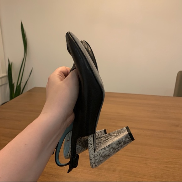 Thierry Rabotin Black and Silver Leather Heels, Size 38 / 7.5 - Picture 6 of 7